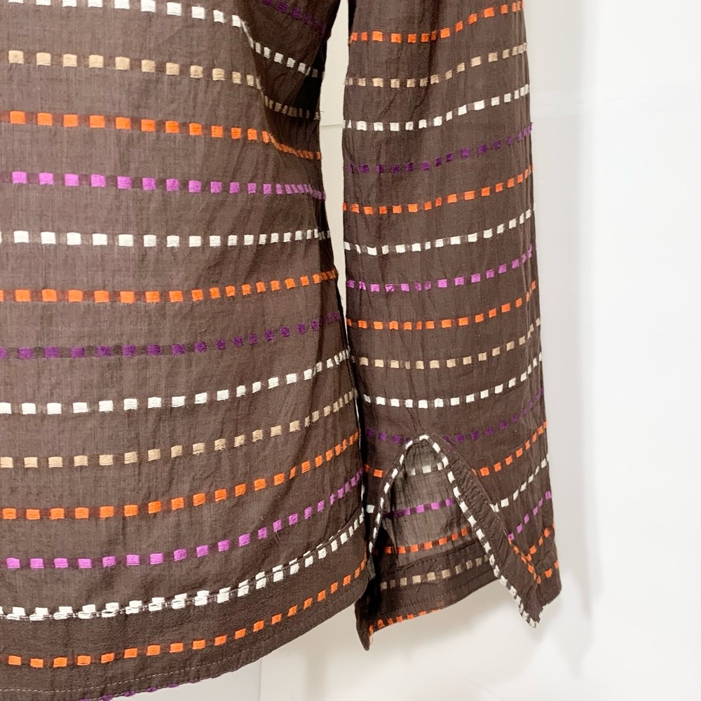 SOLD-Tory Burch Embroidered Pullover V Neck Boho Tunic - Picture 4 of 10